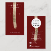 Logo Aangepaste juwelenkaart Sociale Media Gold Ma Visitekaartje (Voorkant / Achterkant)