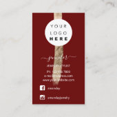 Logo Aangepaste juwelenkaart Sociale Media Gold Ma Visitekaartje (Achterkant)