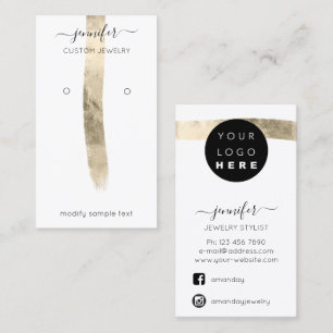 Logo - Aangepaste juwelenkaart sociale media Gold Visitekaartje
