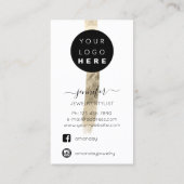Logo aangepaste juwelenkaart voor sociale media Go Visitekaartje (Achterkant)
