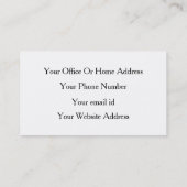 Logo Aangepaste kleur Tekst zwart wit Visitekaartje (Achterkant)