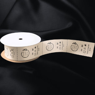Logo Aangepaste labels voor kleding voor zakelijk  Satijnen Lint