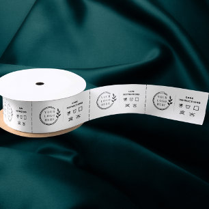 Logo Aangepaste labels voor kleding voor zakelijk  Satijnen Lint