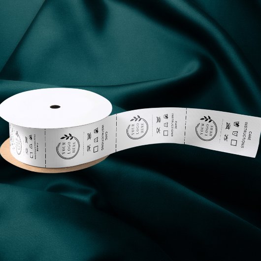 Logo Aangepaste labels voor kleding voor zakelijk Satijnen Lint