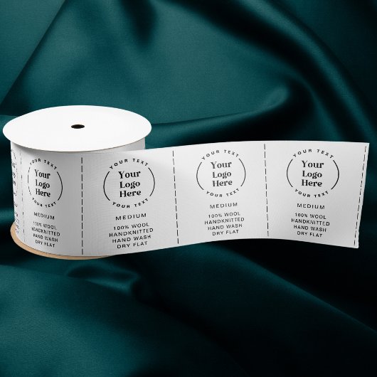 Logo Aangepaste labels voor kleding voor zakelijk  Satijnen Lint