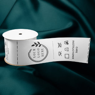 Logo Aangepaste labels voor kleding voor zakelijk  Satijnen Lint