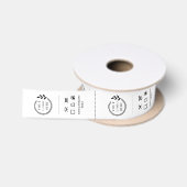 Logo Aangepaste labels voor kleding voor zakelijk Satijnen Lint (Spoel)