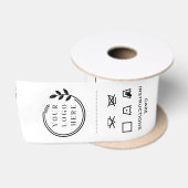 Logo Aangepaste labels voor kleding voor zakelijk  Satijnen Lint (Spoel)