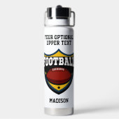 Logo Aangepaste naam en tekst Football Waterfles (Achterkant)