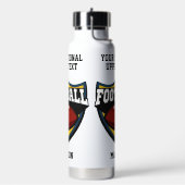 Logo Aangepaste naam en tekst Football Waterfles (Links)