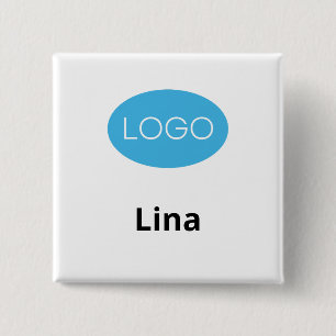 Logo Aangepaste naambadge Vierkante Button 5,1 Cm