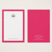 Logo aangepaste rand kleurenkaart met Ketting toev Visitekaartje (Voorkant /achterkant)