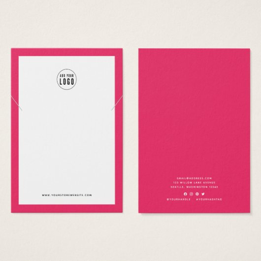 Logo aangepaste rand kleurenkaart met Ketting toev Visitekaartje (Voorkant /achterkant)