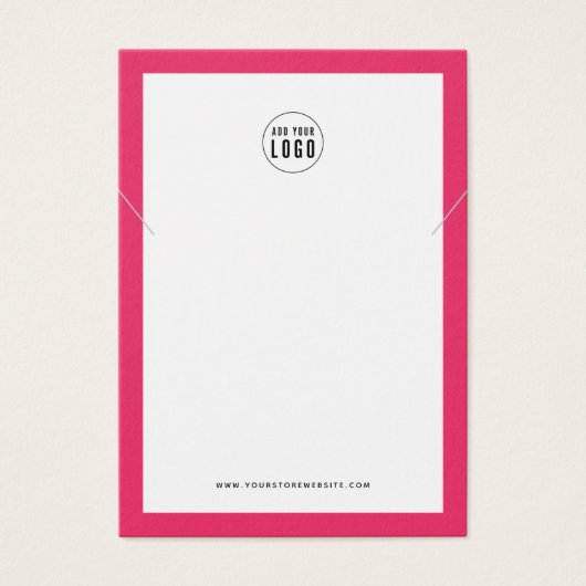 Logo aangepaste rand kleurenkaart met Ketting toev Visitekaartje (Voorkant)