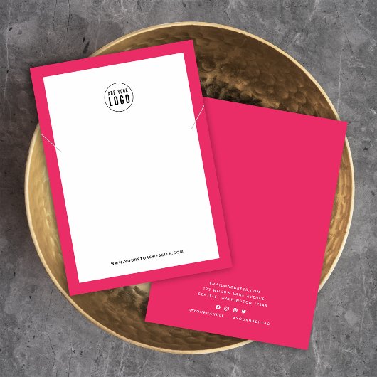 Logo aangepaste rand kleurenkaart met Ketting toev Visitekaartje