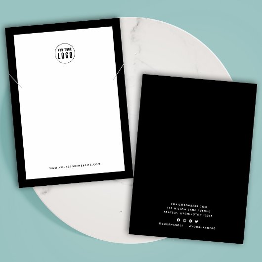 Logo aangepaste rand kleurenkaart met Ketting toev Visitekaartje