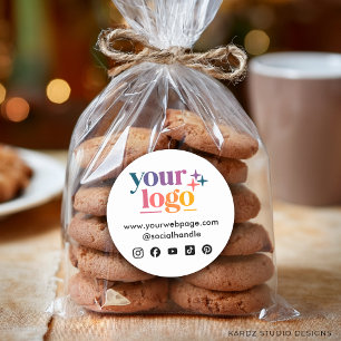 Logo Aangepaste Sticker met social media-pictogram