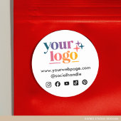 Logo Aangepaste Sticker met social media-pictogram