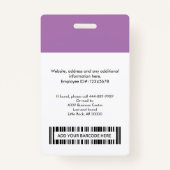 Logo Aangepaste streepjescode voor foto-indeling v Badge (Achterkant)