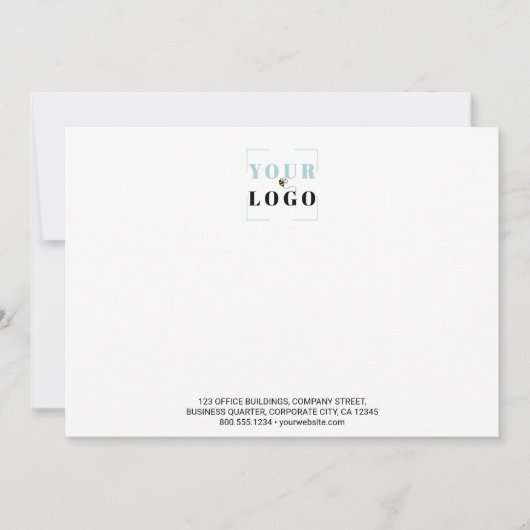 Logo Aangepaste tekst Achterwit landschap Notitiekaartje (Voorkant)