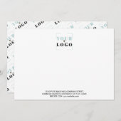 Logo Aangepaste tekst Achterwit landschap Notitiekaartje (Voorkant / Achterkant)
