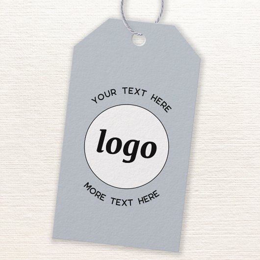 Logo Aangepaste tekst Blauw Bedrijfsprijs Product Cadeaulabel