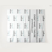 Logo aangepaste tekst halve val witte achtergrond wandkleed (Voorkant (horizontaal))