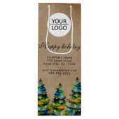 Logo Aangepaste Tekst Kerstboom Promotie Toevoegen Wijn Cadeautas (Voorkant)