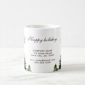 Logo Aangepaste tekst toevoegen Kerstbomen Promoti Koffiemok (Center)