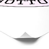 Logo & aangepaste tekst uploaden | Perzik Roze & P Perfect Poster (Hoek)
