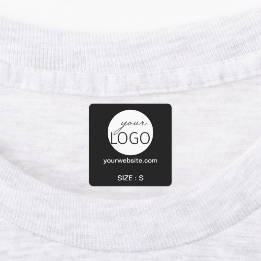 Logo Aangepaste tekst Website Grootte kleding kled Labels (Aangebracht)