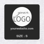 Logo Aangepaste tekst Website Grootte kleding kled Labels (Design 1)