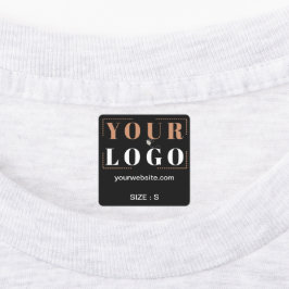 Logo Aangepaste tekst Website Kledingstuk Grootte  Labels