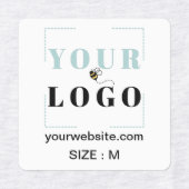 Logo Aangepaste tekst Website of maat Vierkante kl Labels (Design 2)