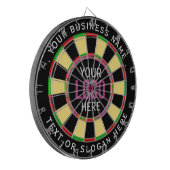Logo & Aangepaste Tekst Zakelijk Bedrijf Dartbord (Voorkant Links)