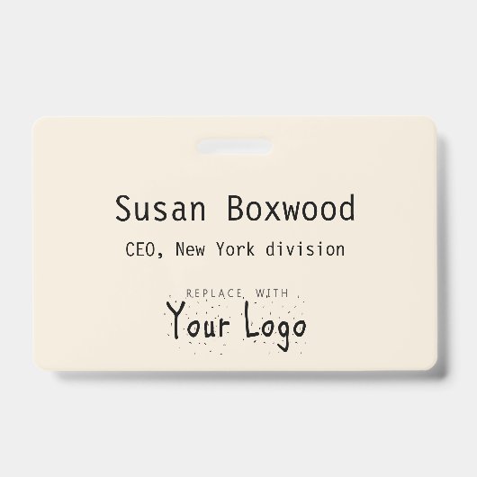 Logo Aangepaste tekstvervanging voor Event Badge (Voorzijde)