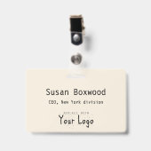 Logo Aangepaste tekstvervanging voor Event Badge (Voorzijde met clip)