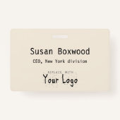 Logo Aangepaste tekstvervanging voor Event Badge (Voorkant)