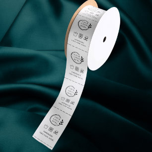 Logo Aangepaste waskleding waslabels Satijnen Lint