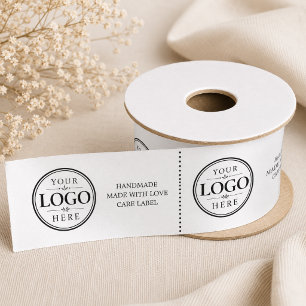 Logo Aangepaste Zakelijke Kleding Verzorging Kledi Satijnen Lint