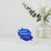 Logo abstracte verf vierkante visitekaartje (Staand voorkant)