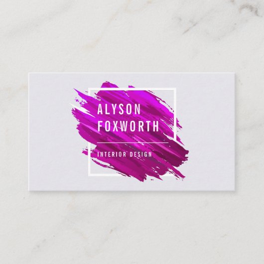 Logo abstracte verf visitekaartje (Voorkant)