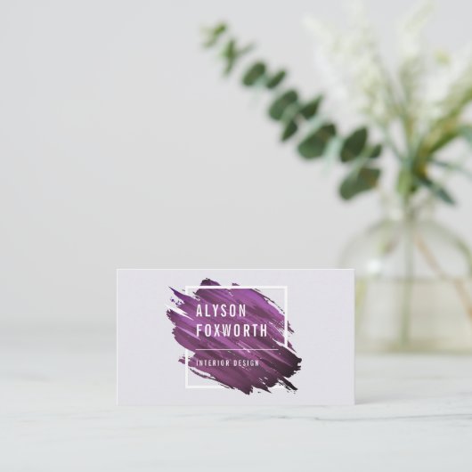 Logo abstracte verf visitekaartje (Staand voorkant)