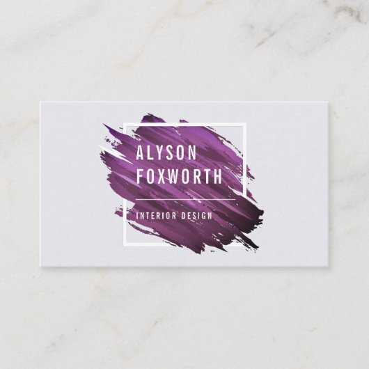 Logo abstracte verf visitekaartje (Voorkant)