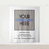 Logo-achtergrond voor beursstand van handelsbedrij wandkleed (Voorkant)