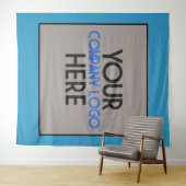 Logo-achtergrond voor de handelbeurs van Blue Comp Wandkleed (In Situ (horizontaal))