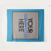 Logo-achtergrond voor de handelbeurs van Blue Comp Wandkleed (Voorkant (horizontaal))