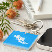Logo AcrylSleutelhanger volgen Blauw Sleutelhanger (Voorkant Rechts)