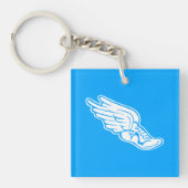 Logo AcrylSleutelhanger volgen Blauw Sleutelhanger (Voorkant)
