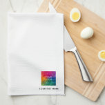 Logo Add Upload bedrijfsnaam Sjabloon Theedoek<br><div class="desc">Upload Voeg uw bedrijf Logo tekst Sjabloon witte keukenhanddoek.</div>